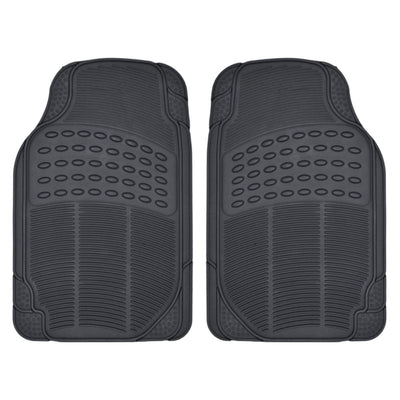 Auto Drive 4PC PREMIUM RUBBER CAR MAT TOLL BLACK- Universal Fit for Cars